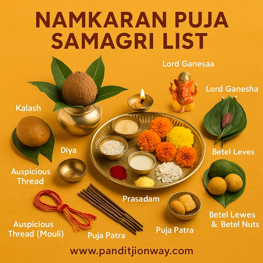 You are currently viewing Namkaran Puja Samagri List – नामकरण पूजन सामग्री