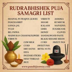 Read more about the article Rudrabhishek Puja Samagri list | Complete Guide For Successful Shiv Puja