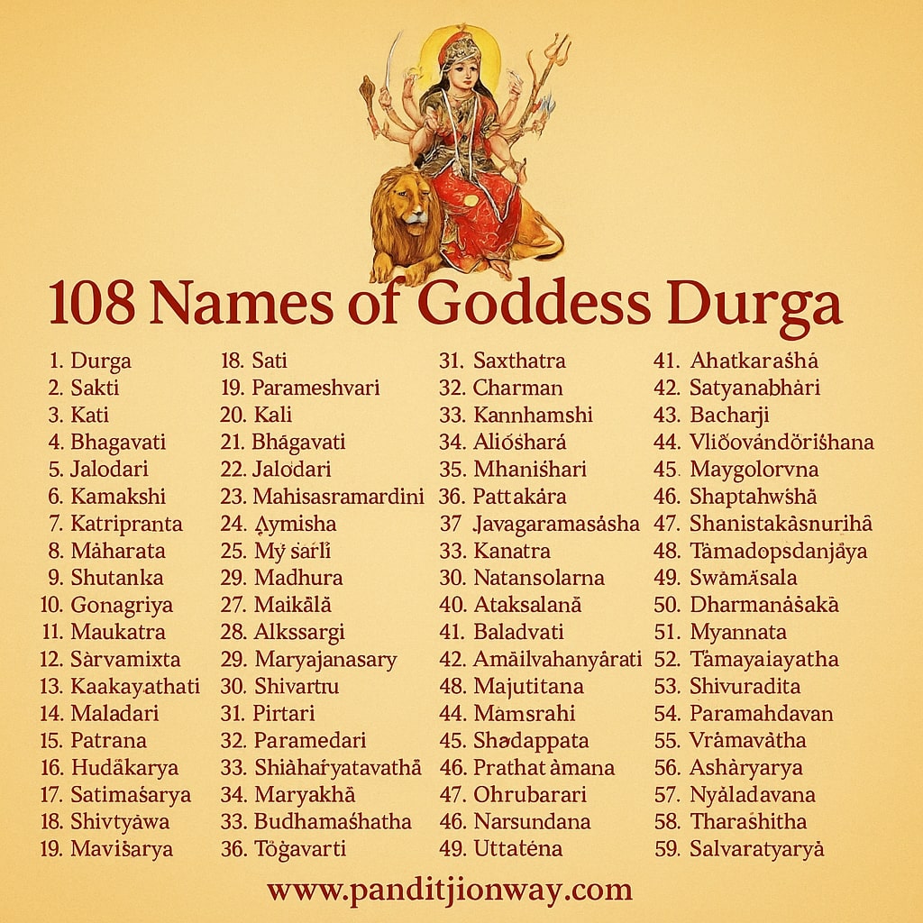 You are currently viewing 108 Names of Durga | मां दुर्गा के 108 नाम