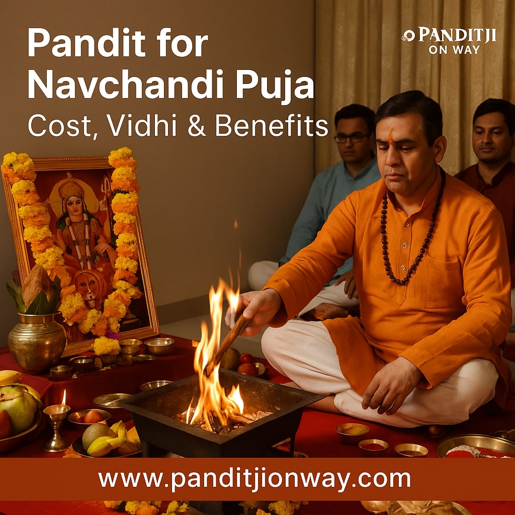 You are currently viewing Pandit for Navchandi Puja: Cost, Vidhi & Benefits – Panditji on way
