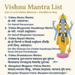 Vishnu Mantra List | List of Lord Vishnu Mantras