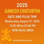 2025 Ganesh Chaturthi date and puja time for New Delhi, India