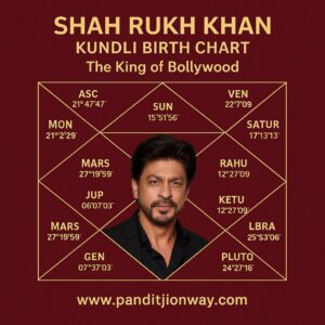 Read more about the article Shah Rukh Khan Kundli Birth Chart: The King of Bollywood