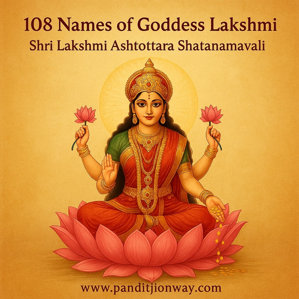 You are currently viewing 108 Names of Goddess Lakshmi (Ashtottara Shatanamavali) with Meaning