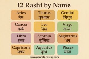 Read more about the article 12 Rashi by Name in English and Hindi