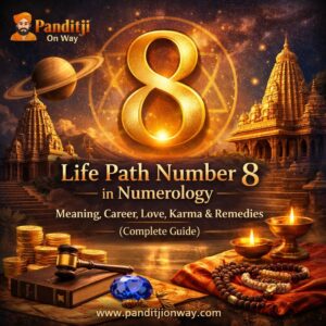 Read more about the article Life Path Number 8 in Numerology – Meaning, Career, Love & Remedies (Complete Guide)