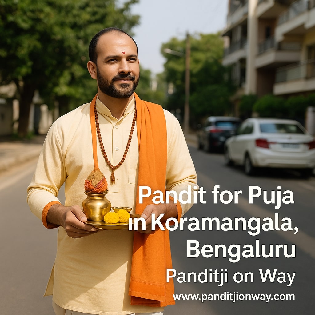 Pandit for Puja in Koramangala - Panditji on way