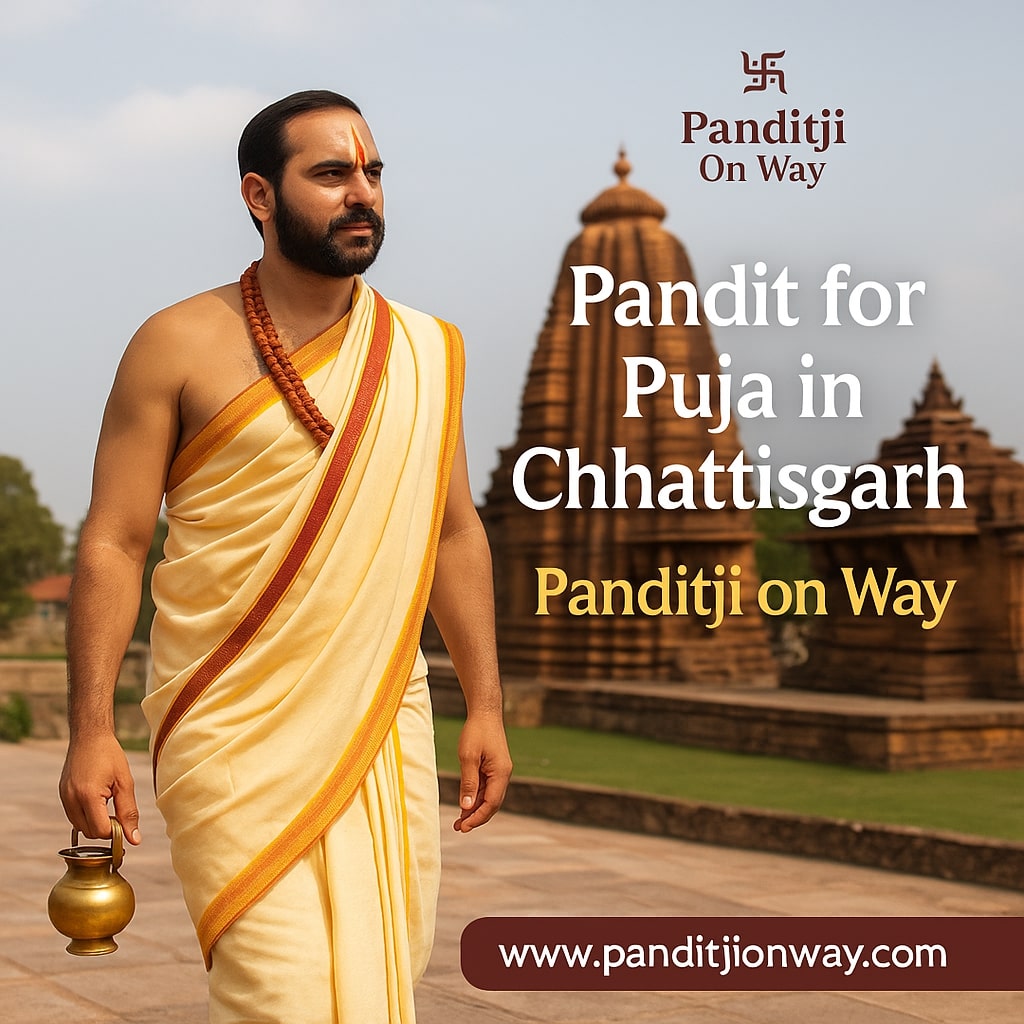 Top Pandit for Puja in Chhattisgarh Pandit for Puja in Chhattisgarh - Panditji on way