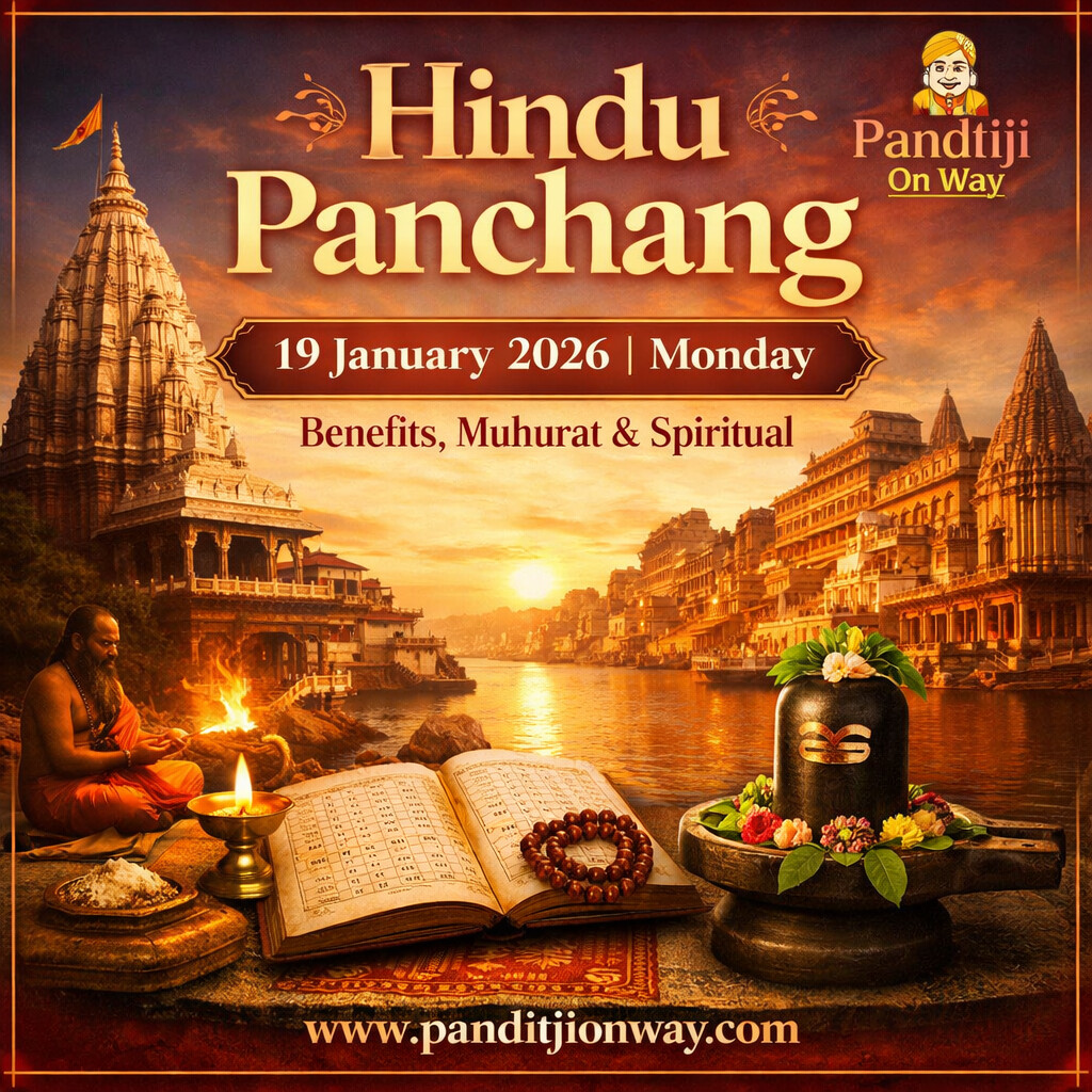 You are currently viewing Hindu Panchang 19 January 2026 (सोमवार | Monday) | Benefits, Muhurat & Spiritual