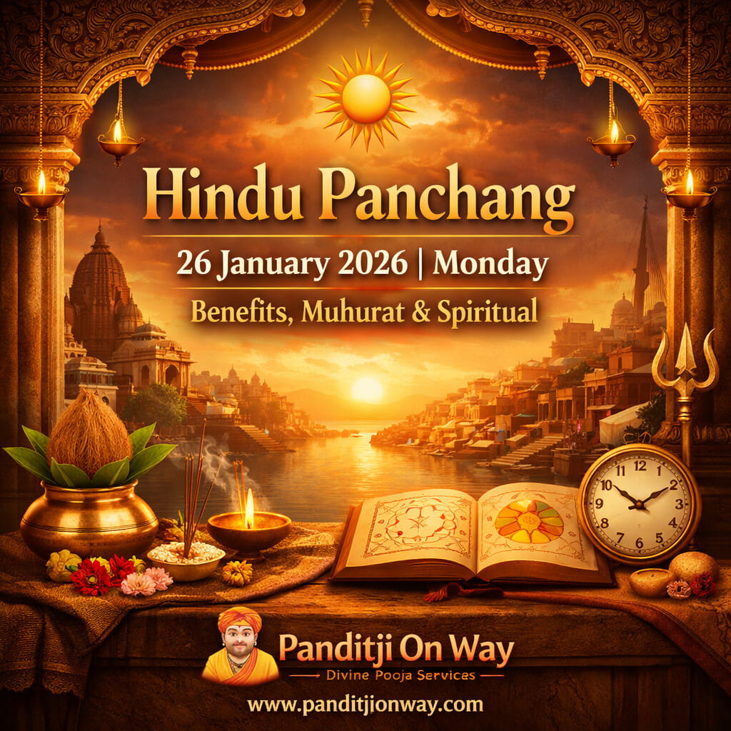You are currently viewing Hindu Panchang 26 January 2026 (सोमवार / Monday) | Benefits, Muhurat & Spiritual