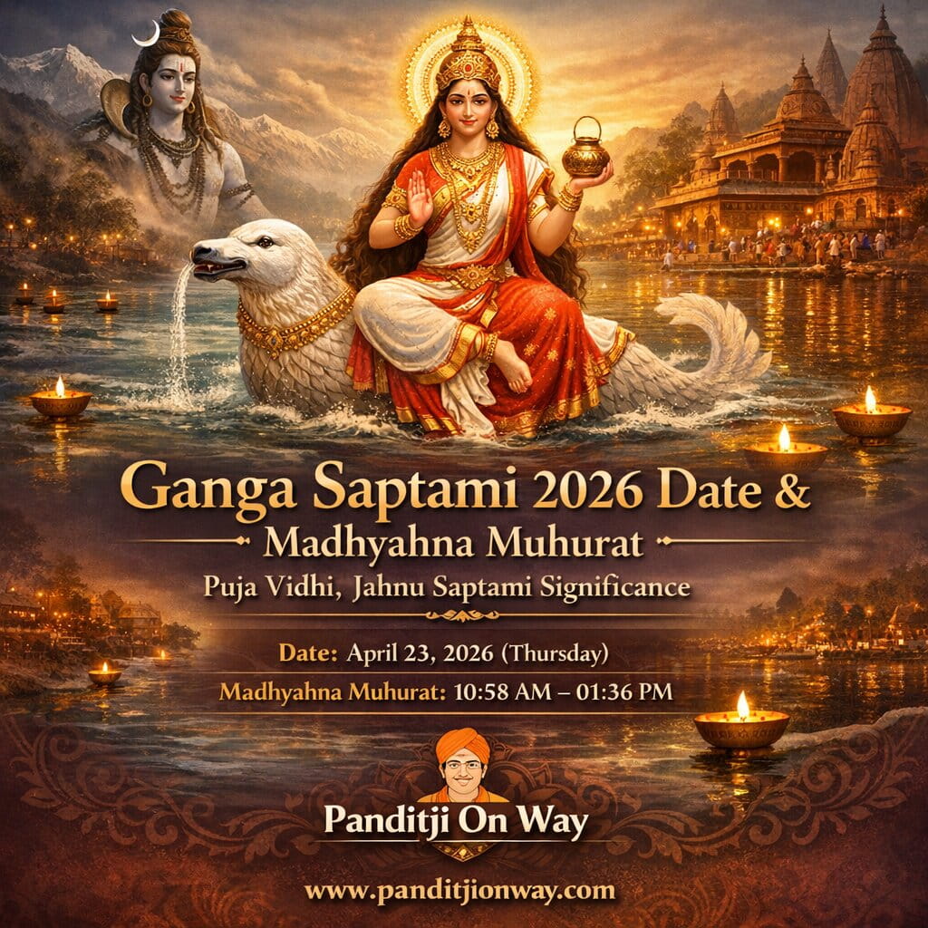 Ganga Saptami 2026 Date Madhyahna Muhurat Puja Vidhi Jahnu Saptami Significance Ganga Saptami 2026 Date & Madhyahna Muhurat Puja Vidhi, Jahnu Saptami Significance