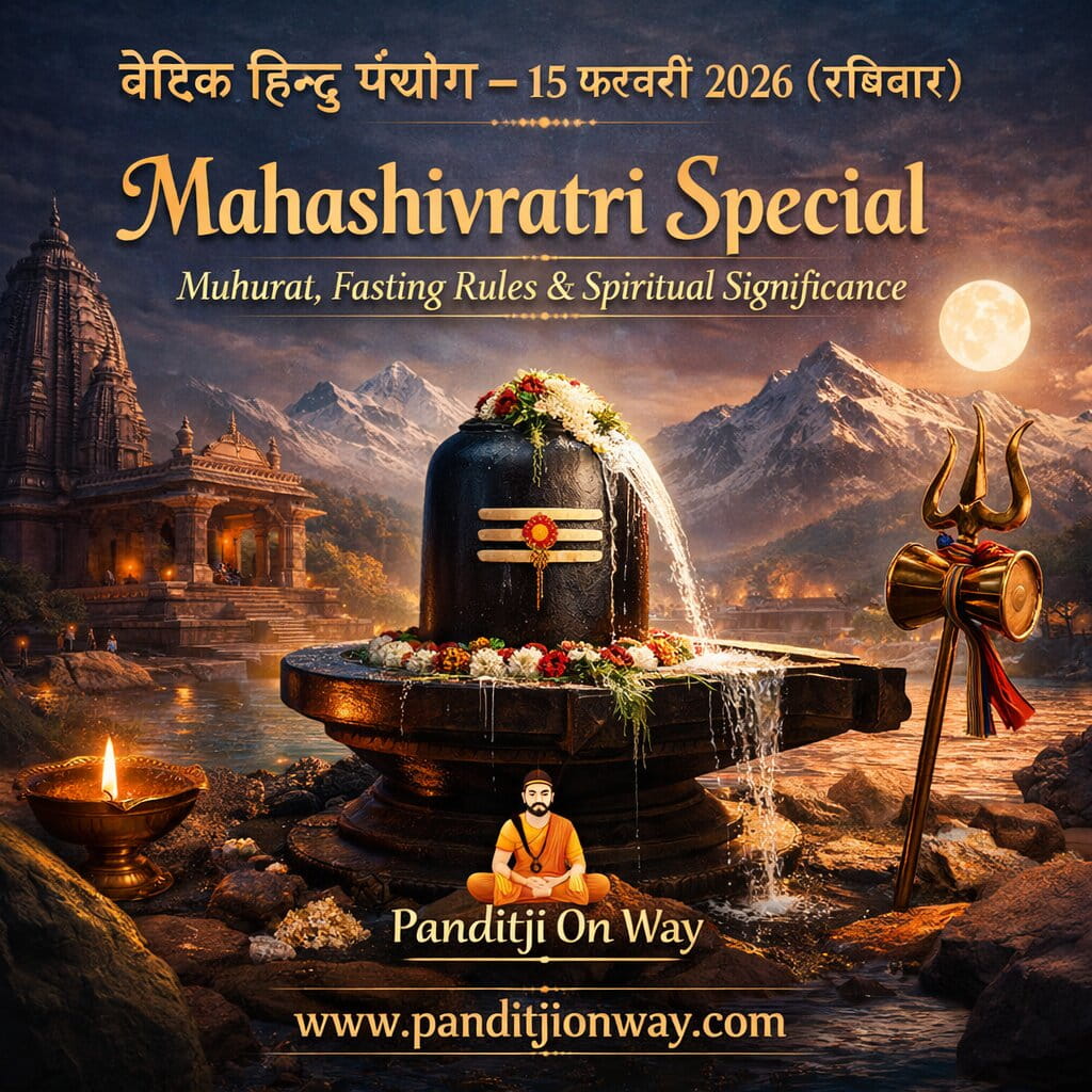 You are currently viewing Hindu Panchang 15 February 2026 (Sunday/ रविवार) | Benefits, Muhurat & Mahashivratri Special
