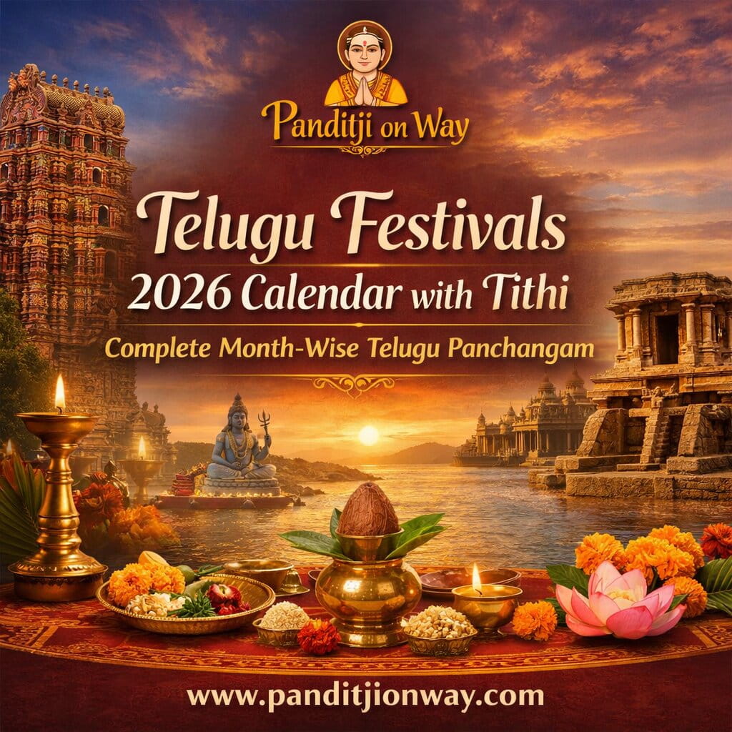 You are currently viewing Telugu Festivals 2026 Calendar with Tithi | Complete Month-Wise Telugu Panchangam