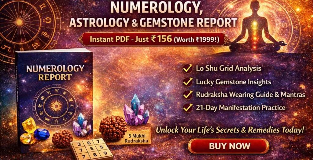 Get Numerology + Astro Report with Gemstone & Rudraksha Guide – ₹156 Instant Download