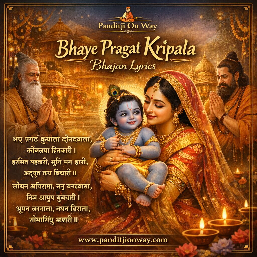Bhaye Pragat Kripala Bhajan Lyrics Bhaye Pragat Kripala Bhajan Lyrics