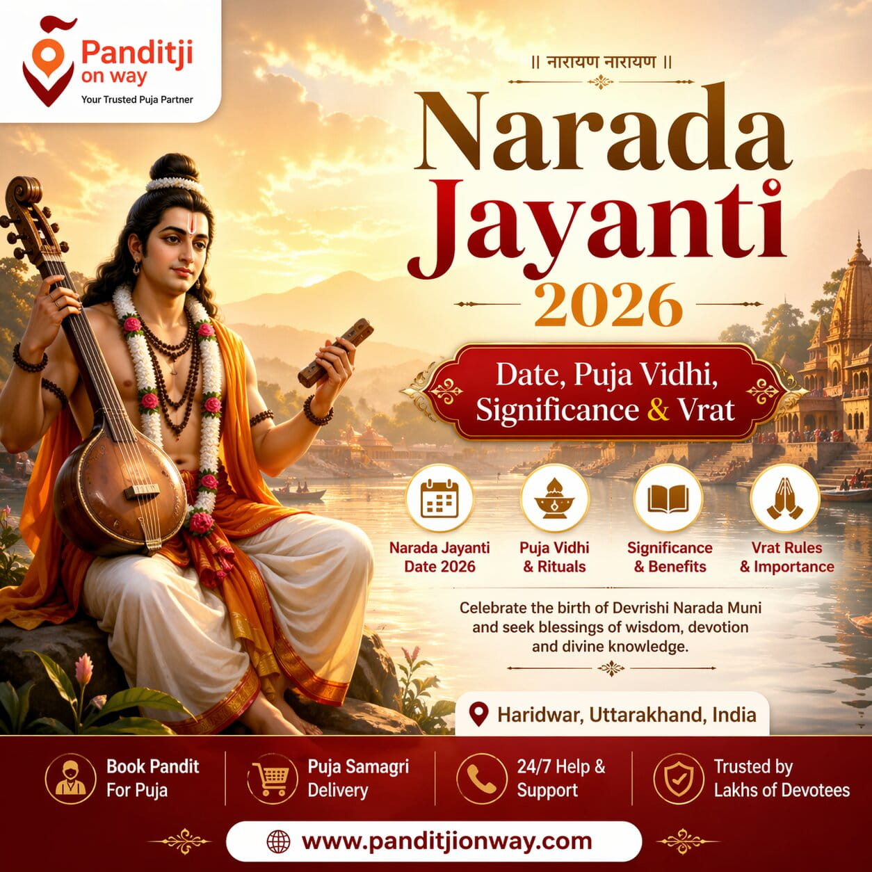 Narada Jayanti 2026 Date, Timing, Significance and Wishes
