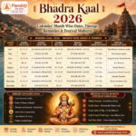 Bhadra Kaal 2026 Calendar: Month Wise Dates, Timings, Remedies & Festival Muhurat
