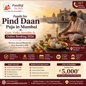 Read more about the article Pandit for Pind Daan Puja in Mumbai – Cost, Vidhi, Benefits & Online Booking 2026