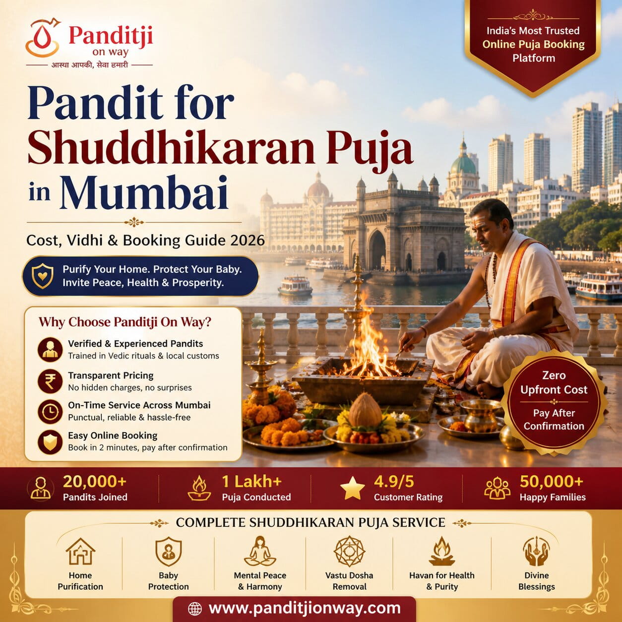 You are currently viewing Pandit for Shuddhikaran Puja in Mumbai – Cost, Vidhi & Booking Guide 2026