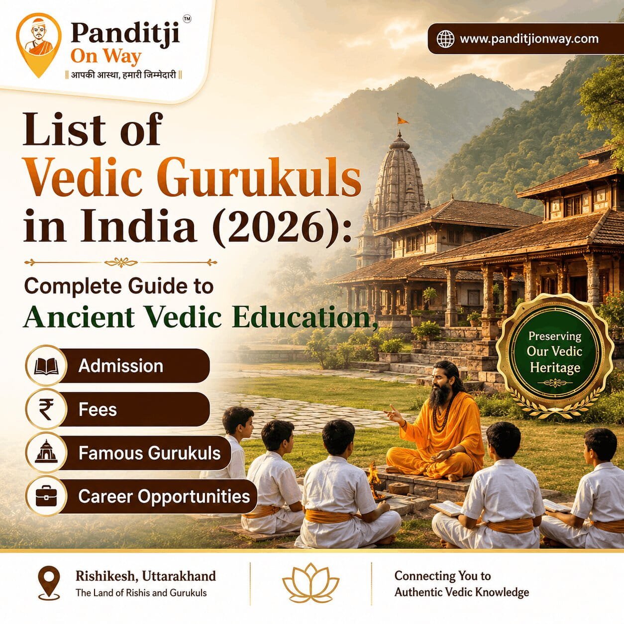 List of Vedic Gurukuls in India List of Vedic Gurukuls in India