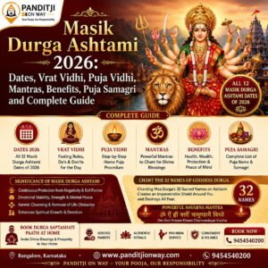 Read more about the article Masik Durga Ashtami 2026: Dates, Vrat Vidhi, Puja, Mantra, Benefits & Pandit Booking