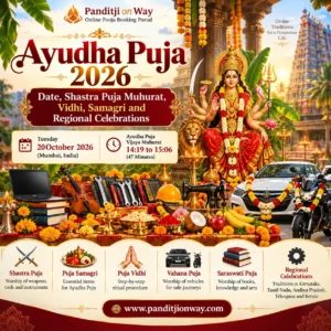 Read more about the article Ayudha Puja 2026: Date, Muhurat, Vidhi & Samagri