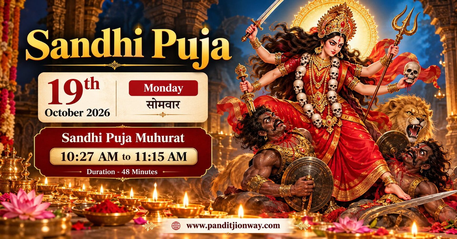 Sandhi Puja 2026 Date Sandhi Puja 2026 Date